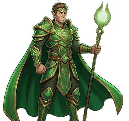 Elven mage character
